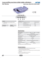 AIRTAC HLF CATALOG HLF SERIES: LOW PROFILE PRECISION SLIDE TABLE CYLINDERS